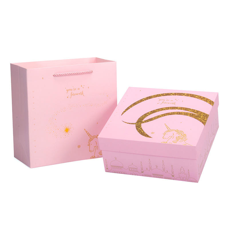 Custom Ivory Board Gift Packaging Paper Boxes With Bag L*W*H cm To Fulfill Your Needs