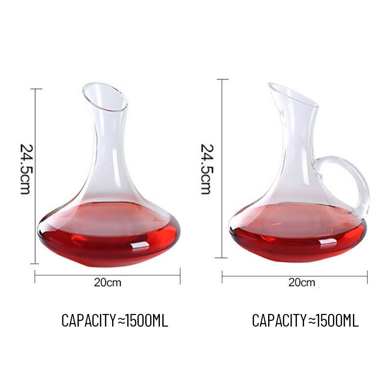 Bulk Wholesale Handcrafted Lead-Free Crystal Wine Decanter Aerator | 1500mL Distributor-Ready Carafe