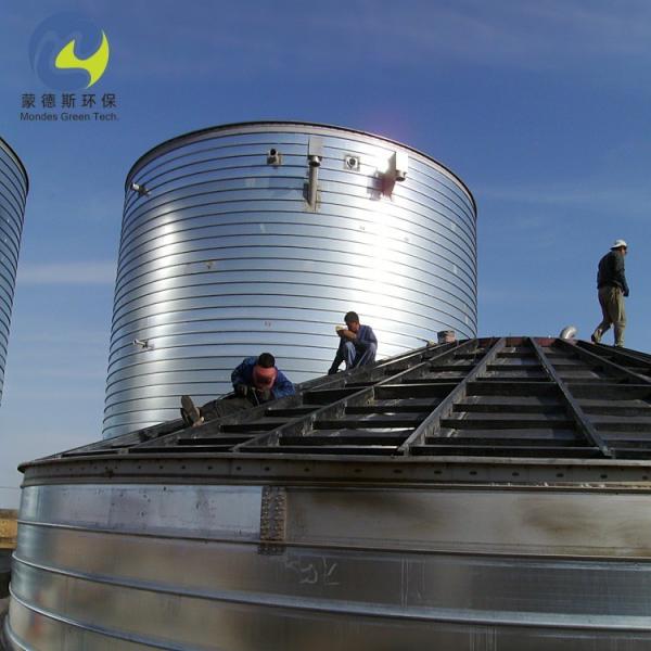 Galvanized Spiral Steel Coal Storage Silo , Concrete Silo 10-10000 Tons Rapid