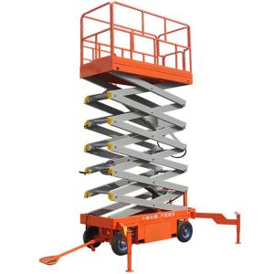 China 500KG Mobile Platform Lift 9m Scissor Lift For Outdoor Building Aerial Work factory