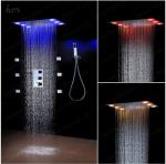 Stainless Steel Shower Wall Faucet Multi Angle Adjustment Rainfall Shower Head