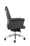 Middle Back 0.29m3 CBM Leather Revolving Chair With Castors