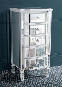 China 5 Drawers High Mirrored Night Stands Silver / Different Color Optional factory
