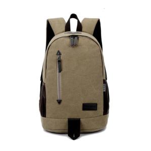 China Outdoor canvas backpack unisex travel backpack bag with laptop compartment for high school students factory