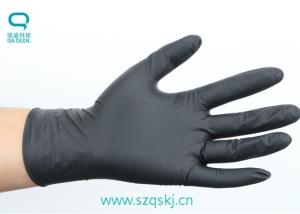 China Cleanroom Black Nitrile Gloves For Family Hygienic Protection And Machinery factory