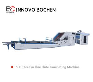 China High Speed Intelligent Litho Laminator Five Ply Three In One Flaute Laminating Machine Servo factory