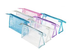China Womens Transparent PVC Bag SGS Certification 22x14x8 CM Size Customized Logo factory