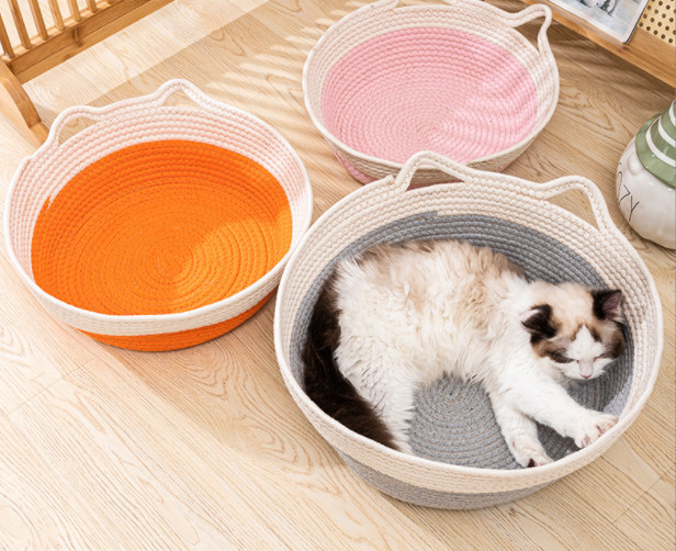 braided cat bed