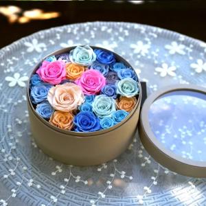 China Luxury Gift Real Preserved Roses In Velvet Box That Lasting 3 Years real rose gift Natural Fresh flower rose factory