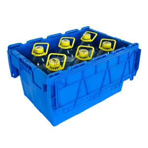 China Workshop Nesting Container Industrial Storage Tote PP Box for Shipping and Moving factory