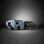 Exploring Adventure Trailer Crossing Overland Caravan Trailer Solar Powered