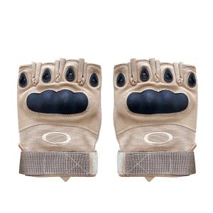 China Maximum Care and Protection Half Finger Hard-Knuckle Anti-Slip Microfiber Leather Gloves factory