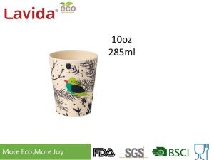 China Mixed Colors Bamboo Fibre Eco Cup ​Food Grade Material Anti - Bacteria 10oz Volume factory
