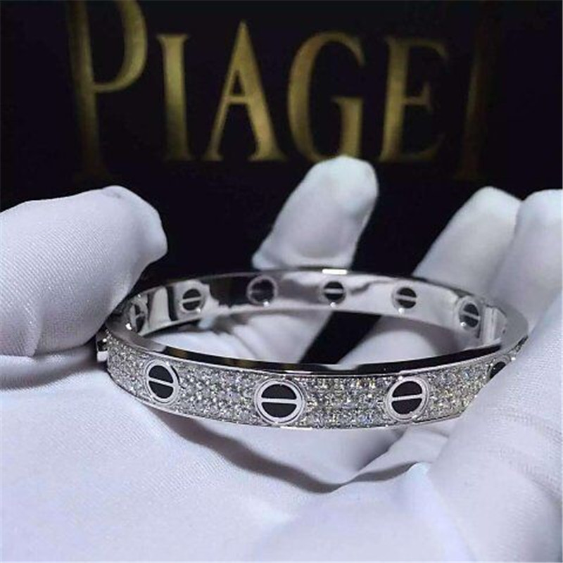 C love bracelet 18k gold white gold yellow gold rose gold diamond bracelet Jewelry factory in Shenzhen, China