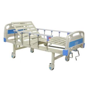 China Nursing Care Manual Hospital Bed 2190 * 970 * 500mm Size Steel Frame Base factory