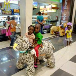 China Hansel amusement park walking plush safari battery animal rides toy rides factory