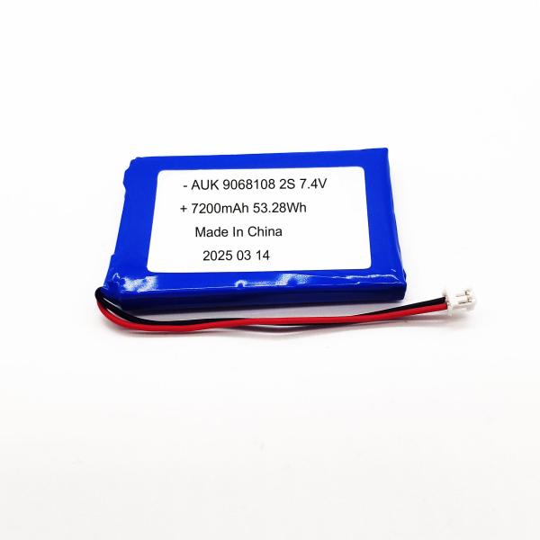 AUK Manufacturer Customized 7.4V 2S 7200mAh 53.28Wh Low Temperature Lithium