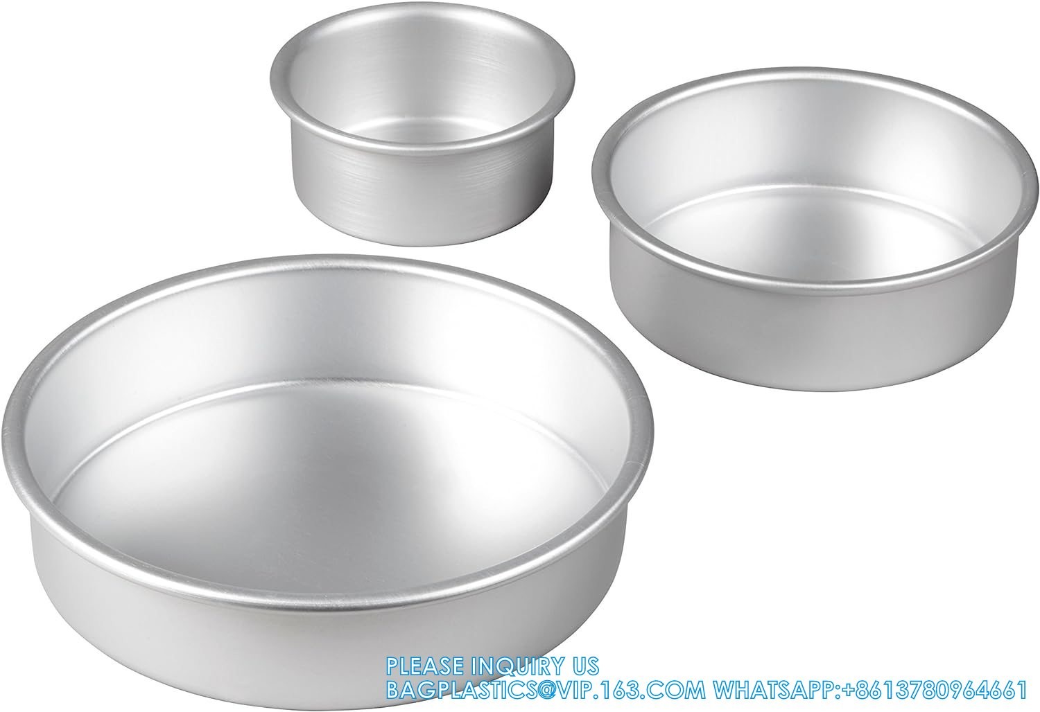 4-Inch, 6-Inch, 8-Inch Cake Pan Set For 3-Tiered Cake - Aluminum Cake Pans Sets For Baking Wedding Birthday Cakes