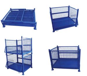 China Industrial Collapsible Steel Wire Mesh Pallet Box Container factory