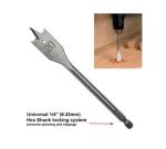 Extra Long Type Spade Wood Drill Bits with Hex Shank Bright Finished