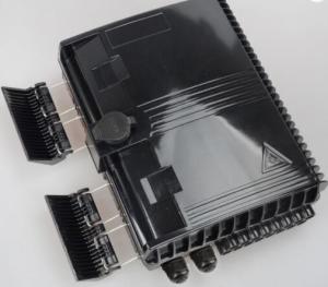 China Terminal Box 16 Core Ftth 2 Inlet,16 Outlet For Drop Cables Black Box Fiber Optic Cable factory