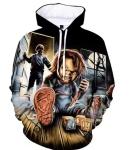Chucky Printed Oversize Hoodie Men Horror Movie 3D Printed Hoodies