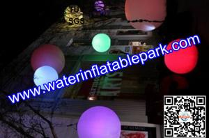 China RGB LED Inflatable Decoration Glow Balloon , LED Inflatable Balloon factory