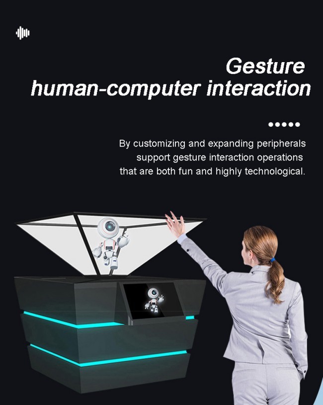 Advanced Holographic Transparent Screen Display Cabinets Custom 360-Degree Three-Dimensional Touch Display Android OS