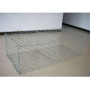 2*1*1m 8*10cm Mesh Size Gabion Wall Basket Zinc Coating 270g