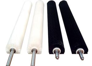 China Reusable Solar Panel Cleaning Brush , Flexible Black / White Dust Cleaner Brush factory