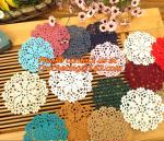 crochet doilies, crochet cup mat, crochet mat, Cotton Hand Made Crochet Doilies