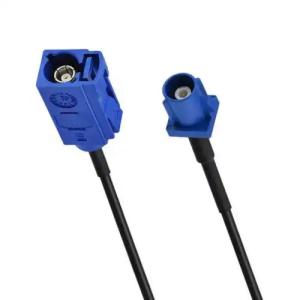 China 1 Conductor PVC Pure Copper Blue Fakra Male to Female Antenna Accessory Cable for Benefit factory