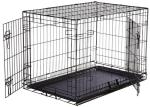 Pet cage and pet house dog kennels with tray folding metal dog cage