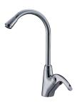 Polished Single Lever Mixer Taps , Brass Ceramic Kitchen Sink Water Faucet with