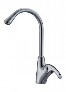 China Polished Brass Single Lever Kitchen Tap Faucet , Kitchen Mixer Taps on sale