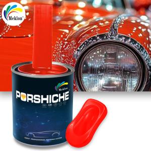 China ISO MSDS Car Paint Top Coat Odorless Red Orange Color Eco Friendly factory
