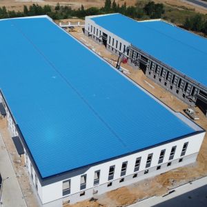 Large Span Steel Factory Buildings with Mezzanine DIN Standard