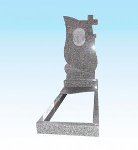 China upright granite stone bahama blue granite headstone with kerb on sale