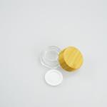 5g Frosted Clear Glass Jar with Bamboo Wood Lid Keep Your Cosmetic Face Cream