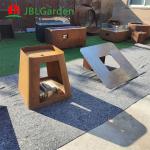 Outdoor Large Type Rusty Corten Metal Barbecue Grill Camping Oven