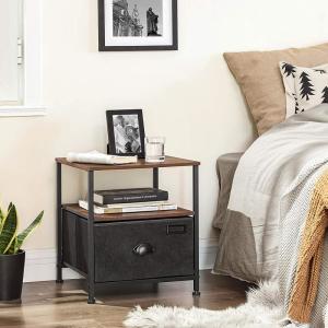 China Nightstands with Fabric Drawer, Industrial Bedside Table for Sale, Side Table, ULVT02H factory