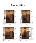 TESIA Customized Wardrobe Bedroom Furniture Glass Sliding Door Storage Cabinet