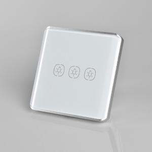 China Smart Home Voice Control Eu Us Smart Wifi Wall Touch Switch 1/2/3 Gang Glass Panel Fan Light Switch Smart Home factory