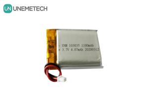 China 1100mAh 3.7V Custom Rechargeable LiPO Battery 103035 Li Po Battery Pack For MP3 Audio Recorder factory
