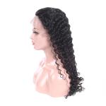 Clean Weft Virgin Hair Lace Wigs / Short Full Lace Wigs Human Hair Deep Curly