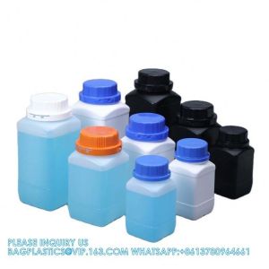 Empty 250 ML 500 ML 1000 ML Wide Mouth Reagent Plastic Square Bottle With Inner