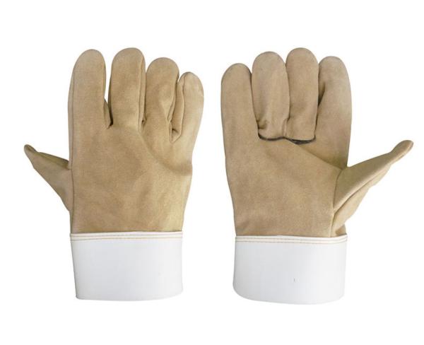 Two Layer Suede Welder Gloves Half-Leather Gloves Electric Welding Labor