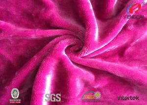 China SOLID Velvet Home Decor Fabric , 100% Polyester Shiny Blush Pink Velvet Fabric factory