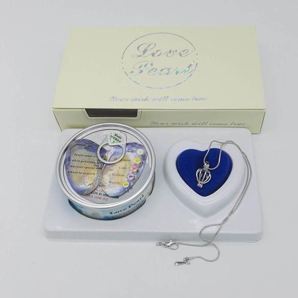 Custom Color Box Love Pearl Necklace Gift Box With Fashion Cage Pendant for