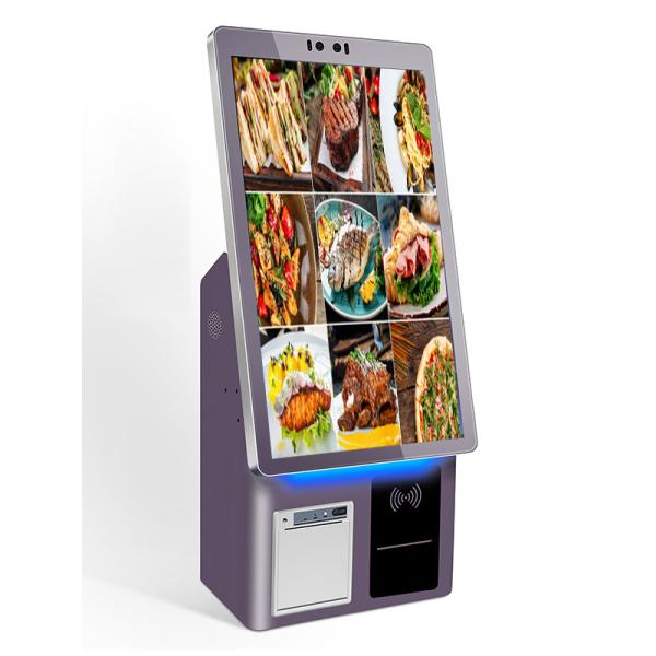 Crtly 21.5Inch Self Service Ordering Kiosk for Fast Food Restaurant Accepts